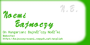 noemi bajnoczy business card